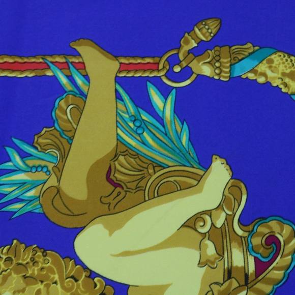 HERMES Carre 90 ARCHITECTE DE L'OPERA DE PARIS Scarf Silk Blue Auth bs12077 - Picture 6 of 16